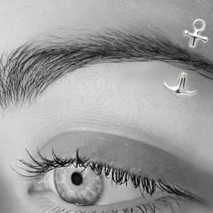 Augenbrauenpiercing aus 925er Sterlingsilber, Anker