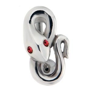 316L Piercing in Piercing Stab gebogen mit Sterlin