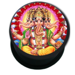 Picture Plug aus Kunststoff, Motiv  GANESHA