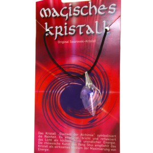 Kristallanhänger mit Kordelkette und Karte 01