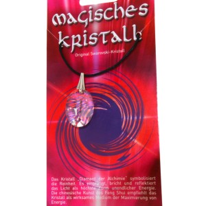 Kristallanhänger mit Kordelkette und Karte 06