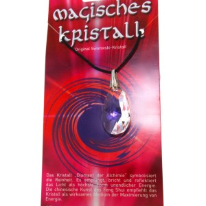 Kristallanhänger mit Kordelkette und Karte 08