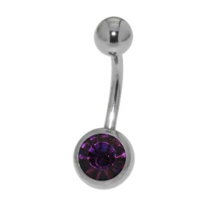 Bauchnabel Piercing  1,6 x 10mm, amethyst