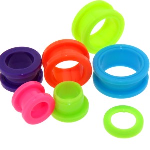 Tunnel in Neon-Pink aus Acryl, 16mm Durchmesser