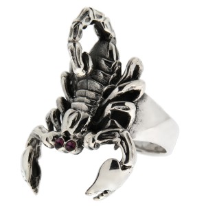 UNIQUE ITEM: Heavy ring made of 925 sterling silver, SCORPION