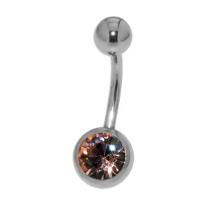 Bauchnabel Piercing  1,6 x 8mm, light peach