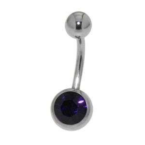 Bauchnabel Piercing  1,6 x 14mm, purple velvet
