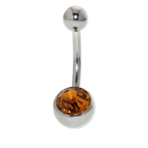 Bauchnabel Piercing  1,6 x 14mm, topaz