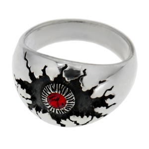 925 Sterling Silber Ring mit Motiv, Auge im Chaos