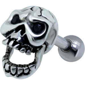 Helix Ohrpiercing Totenkopf