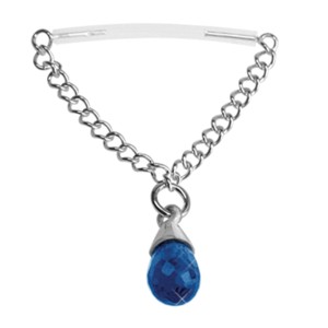 PTFE Nipple Brustwarzen Piercing  Briolette  925 Sterling Silber, crystal