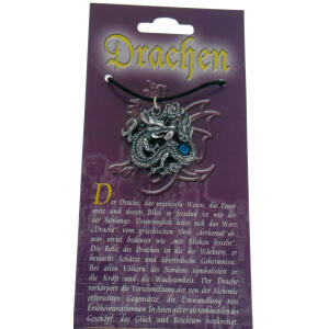 Anh&auml;nger mit Drachen Design - mit Swarovski Stein