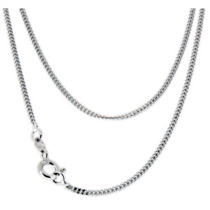 925 Sterling Silber Panzer Kette 41cm lang