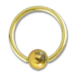 Titan BCR mit Klemmkugel 1.6mm Stärke, verschiedene Durchmesser