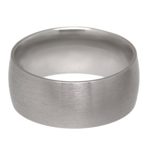 Ring aus 316L Chirurgenstahl, mattiert, 9mm hoch, Innendurchmesser 17mm