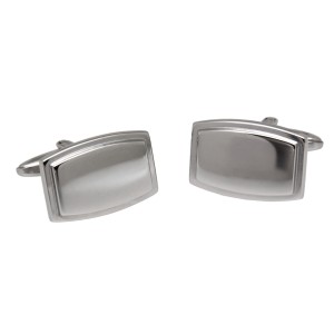 Manschettenknopf aus Edelstahl, 20x14mm