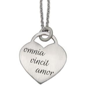 Herzf&ouml;rmiger Silberanh&auml;nger mit individueller Gravur, 18x18mm