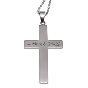 **Edelstahl Carbon Kreuz Anhänger mit Gravur – Zeitloses Schmuckstück mit persönlicher Note**