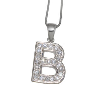 Silber Buchstaben-Anhänger  B