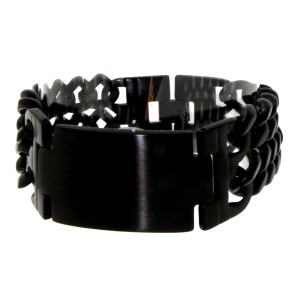 Edelstahl Armband schwarz mattiert für Männer und Frauen