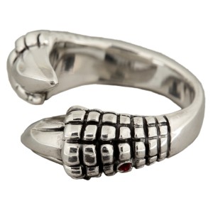 Schwerer Ring aus 925 Sterling Silber, Motiv Klaue