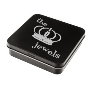 International Connection Schmuck-Box aus Metall PVD schwarz beschichtet mit individueller Gravur black
