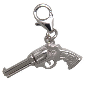 Anhänger Revolver für Armband oder Kette