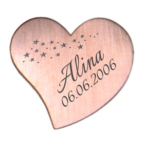 Herzförmiges KLEINES Accessoire zum Einsetzen in unseren LAS-RDM-Artikel