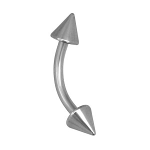 Titan Stab gebogen mit Aufschraubspitzen 1.6 x 12mm, hoch glänzend
