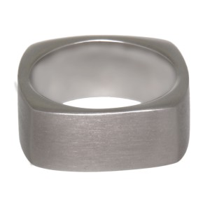 Ring aus 316L Chirurgenstahl, mattiert, 9mm hoch, Innendurchmesser 17mm