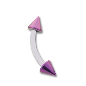 Unsichtbares piercing 1,2mm, for eyebrow,mit Ttitanspitzen, purple
