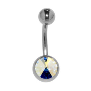 316L Chirurgenstahl mit spitz zulaufendem Kristall 1,6 x 10mm,ab crystal