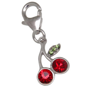 Charm-Anhänger Kirsche zum Einhängen in ein Bettelarmband