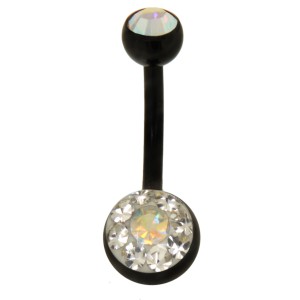 Bauchnabel Körperschmuck Piercing aus schwarzem 316L Chirurgenstahl