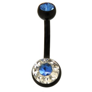 Bauchnabel Körperschmuck Piercing aus schwarzem 316L Chirurgenstahl