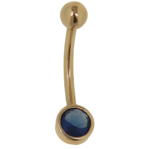 Bauchnabel Piercing aus 9 Karat Gold 1.6x10mm, montana