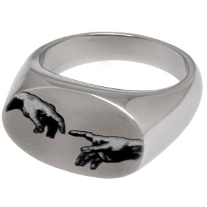 Ring aus Edelstahl, mattiert, Innendurchmesser 19mm