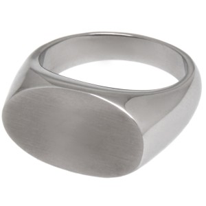 Ring aus Edelstahl, mattiert, Innendurchmesser 18mm