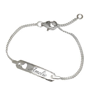 Schmales Taufband aus 925er Sterlingsilber