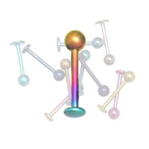 Lippenpiercing, Madonna Piercing, Medusa Piercing, Labret, Monroe, Jestrum - Micro-Labret Lippenstecker aus Titan 1.0 und 1.2mm St&auml;rke in verschiedenen L&auml;ngen und Farben