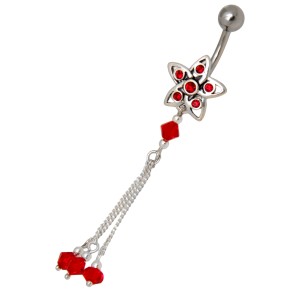 933 Sterling Silber Bauchnabel Piercing Banane Stecker mit 316L Stab aus Chirurgenstahl, siam