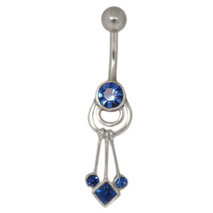 Bauchnabelpiercing 1.6x10mm mit Ornament, für zarte Ladies