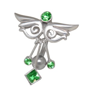 316L stem, 925*design, peridot