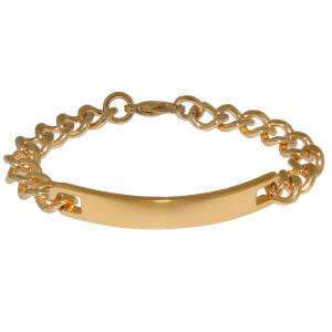 Schweres Edelstahl-Armband, PVD gold