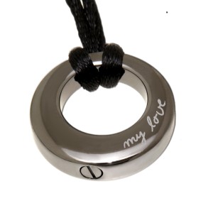 Ascheschmuck Anhänger  Donut Edelstahl verschiedene Farben mit Gravur
