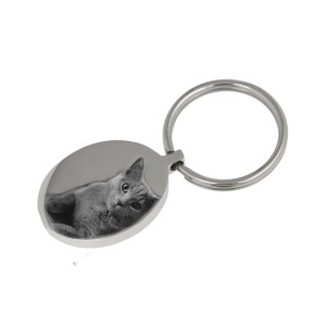 Ascheschmuck Schlüsselanhänger Oval Edelstahl mattiert