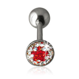 316L Chirurgenstahl Zungenpiercing 1.6x16mm Stablänge