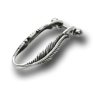 316L Helix Piercing 1.2x6m mit Feder Silberdesign