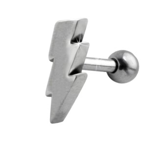 Ohrpiercing mit Blitz Design