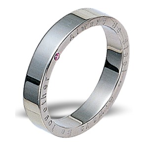 Stahl Ring "Always together" pink/ sapphire